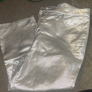 LOFT Shimmering Silver jeans